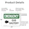 Signmission Gas Shutoff (Left Arrow) With Symbol, 24 in W x Rectangle, Plastic OS-2PACK-EM-P-1824-L-10388 - alternate 6